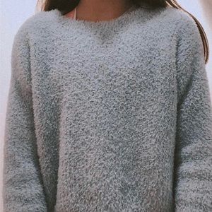 Fuzzy blue sweater